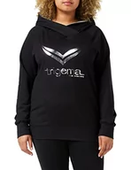 Swetry damskie - Trigema Damski sweter z kapturem, czarny, XS - miniaturka - grafika 1