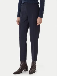 Tommy Hilfiger Spodnie materiałowe WW0WW48355 Granatowy Straight Fit - Spodnie sportowe damskie - miniaturka - grafika 1