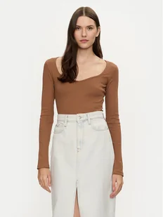 Brave Soul Bluzka LLT-624SARAH Beżowy Slim Fit - Bluzki damskie - miniaturka - grafika 1