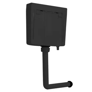 vidaXL Spłuczka 3/6 L czarna 148012 - Spłuczki - miniaturka - grafika 1