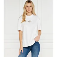 Koszulki i topy damskie - CALVIN KLEIN JEANS T-shirt MONOLOGO | Regular Fit - miniaturka - grafika 1