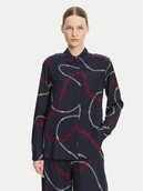 Koszule damskie - Tommy Hilfiger Koszula WW0WW44045 Granatowy Relaxed Fit - miniaturka - grafika 1