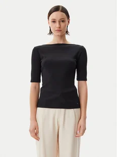 Calvin Klein Bluzka K20K208244 Czarny Slim Fit - Bluzki damskie - miniaturka - grafika 1