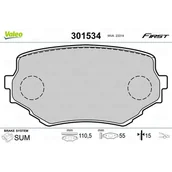 Klocki hamulcowe - Klocki hamulcowe - komplet VALEO 301534 - miniaturka - grafika 1