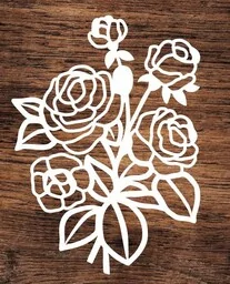 Bukiet kwiatów- wycinanka z kartonu - Zabawki kreatywne - miniaturka - grafika 1