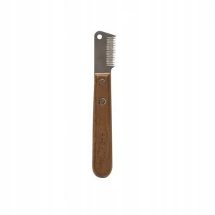 Ekskluzywny trymer tradycyjny dla zwierz�t, drewno orzechowe, stal, wym. 2,3x15,6cm - Szczotki i furminatory - miniaturka - grafika 1