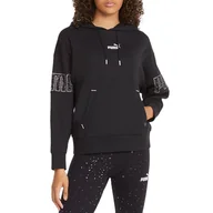 Bluzy sportowe damskie - Bluza Puma Power Colour-Blocked 84882801 - czarna - miniaturka - grafika 1