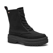 Botki damskie - Tommy Hilfiger Botki | z dodatkiem skóry - miniaturka - grafika 1