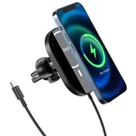 Ładowarki samochodowe - Hoco Case CA90 MAGNETIC MAGSAFE VENT CAR MOUNT BLACK 6931474744388 [15791275] - miniaturka - grafika 1