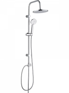 LAVEO PLL 20OX LESTE Kolumna natryskowa Długość drążka: 950 mm Wysokość: 1000 mm Szerokość: 225 mm Głębokość: 440 mm Wymiar słuchawki: ? 100 mm Długość węża: 1500 mm Wykończenie: chrom - Zestawy prysznicowe - miniaturka - grafika 1