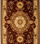 Wycieraczki - Brązowy gruby elegancki chodnik we wzór retro M9-P77 - miniaturka - grafika 1