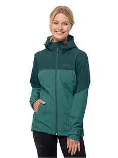 Jack Wolfskin Kurtka przeciwdeszczowa "Weiltal" w kolorze morskim - Kurtki i kamizelki sportowe damskie - miniaturka - grafika 1