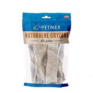 PETMEX - Skóra wołowa z futrem gryzak naturalny 15cm 100g - Przysmaki dla psów - miniaturka - grafika 1