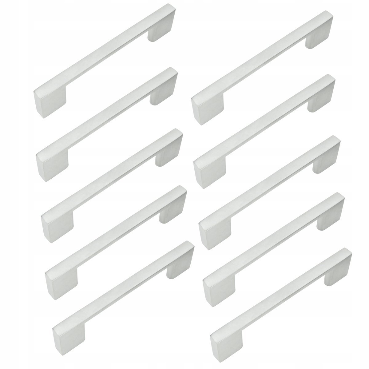 10 x Uchwyt meblowy srebrny 96 mm metalowy uchwyt do szuflady do mebli kuch