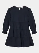 Sukienki i spódniczki dla dziewczynek - Tommy Hilfiger Sukienka codzienna Broderie Anglaise KG0KG07779 D Niebieski Regular Fit - miniaturka - grafika 1