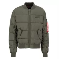 Kurtki i kamizelki sportowe męskie - Kurtka Alpha Industries MA-1 Puffer Bomber 138116142 - zielona - miniaturka - grafika 1