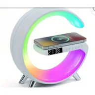 Ładowarki do telefonów - ECOBOX LAMPKA NOCNA LED ŁADOWARKA INDUKCYJNA QI GŁOŚNIK ZEGAR BUDZIK RGB - miniaturka - grafika 1