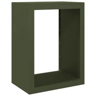 Wózki magazynowe - vidaXL Stojak na drewno opałowe, zielony, 60x40x80 cm, stalowy - miniaturka - grafika 1