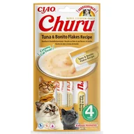 Przysmaki dla kotów - INABA  Churu przysmak dla kota o smaku tuńczyka z wiórkami bonito 4x14g - miniaturka - grafika 1