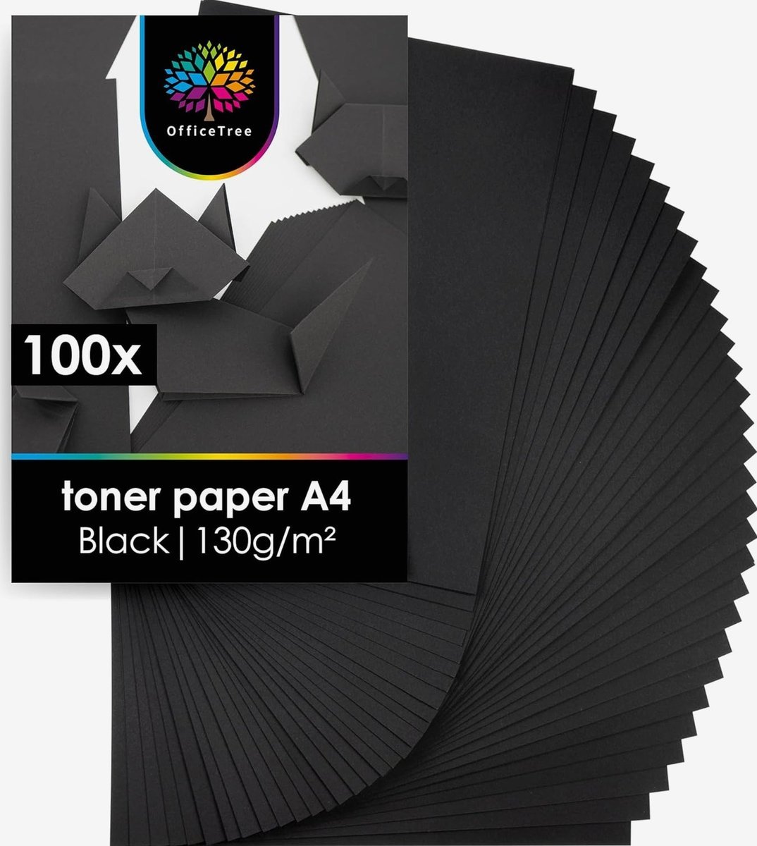 PAPIER 100 ARKUSZY A4 CZARNY 130G KRAFTOWY GRUBY DO RĘKODZIEŁA