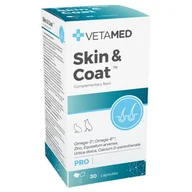 Suplementy i witaminy dla psów - Suplement dla psa i kota VETAMED Skin & Coat (30 kapsułek) - miniaturka - grafika 1