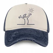 Czapki i chusty sportowe męskie - Czapka z daszkiem męska damska bawełniana vintage przecierana balum 04 - miniaturka - grafika 1