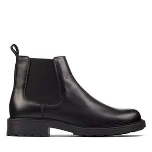 Clarks Orinoco2 Lane skórzane kozaki, czarne, czarna skóra, 39 EU - Kozaki damskie - miniaturka - grafika 1