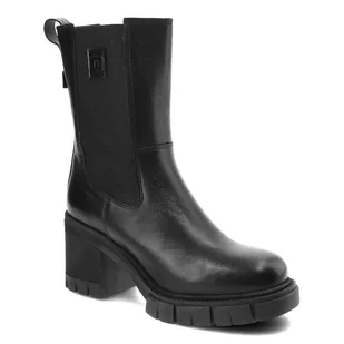 Czarne Botki Nessi Damskie Eleganckie Buty Na Obcasie - Botki damskie - miniaturka - grafika 1