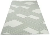 Dywany - Dywan sznurkowy w zielony zygzak L1-B44 - miniaturka - grafika 1
