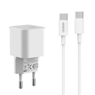 Ładowarka sieciowa do telefonu 20W Power Delivery Somostel biała + kabel USB-C - Ładowarki do telefonów - miniaturka - grafika 1