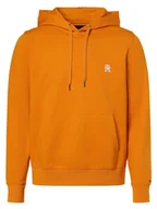 Swetry męskie - Tommy Hilfiger Męski sweter z kapturem Mężczyźni Bawełna pomarańczowy jednolity, S - miniaturka - grafika 1