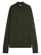 Swetry męskie - Just Cashmere Kaszmirowy sweter "Nour" w kolorze ciemnozielonym - miniaturka - grafika 1