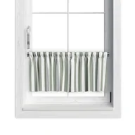 Firany - Zazdrostka SUMMER wzór SM19 | pasy szarozielone 45 x 180 cm - miniaturka - grafika 1