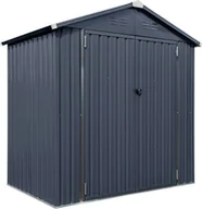 Altany ogrodowe - vidaXL Westmann Stalowa szopa na narzędzia Minor 64 Antracyt 119x183x196cm - miniaturka - grafika 1
