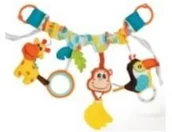 Zawieszki dla dzieci i niemowląt - Balibazoo Zawieszka do wózka kolorowa dźungla - miniaturka - grafika 1