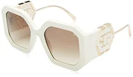 Okulary przeciwsłoneczne - Philipp Plein Okulary damskie, Shiny Full Ivory, 54 - miniaturka - grafika 1