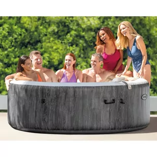 Intex Wanna z hydromasażem PureSpa Greywood DELUXE, 216 cm - Baseny ogrodowe - miniaturka - grafika 1