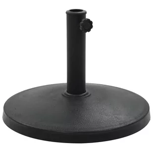vidaXL Podstawa pod parasol ogrodowy okrągła żywica 10 kg czarna 45196 - Parasole ogrodowe - miniaturka - grafika 1