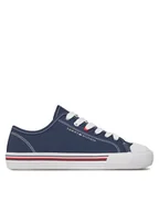 Buty dla chłopców - Tommy Hilfiger Trampki Low Cut Lace Up Sneaker T3X9-33324-0890 S Granatowy - miniaturka - grafika 1