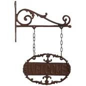 Pozostałe ozdoby ogrodowe - Esschert Design Żeliwna zawieszka ścienna Welcome - miniaturka - grafika 1