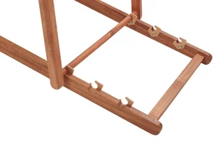 Zestaw 2 Leżaków Ogrodowych Ciemne Drewno Akacjowe Wzór W Pomarańcze Anzio - Leżaki ogrodowe - miniaturka - grafika 8