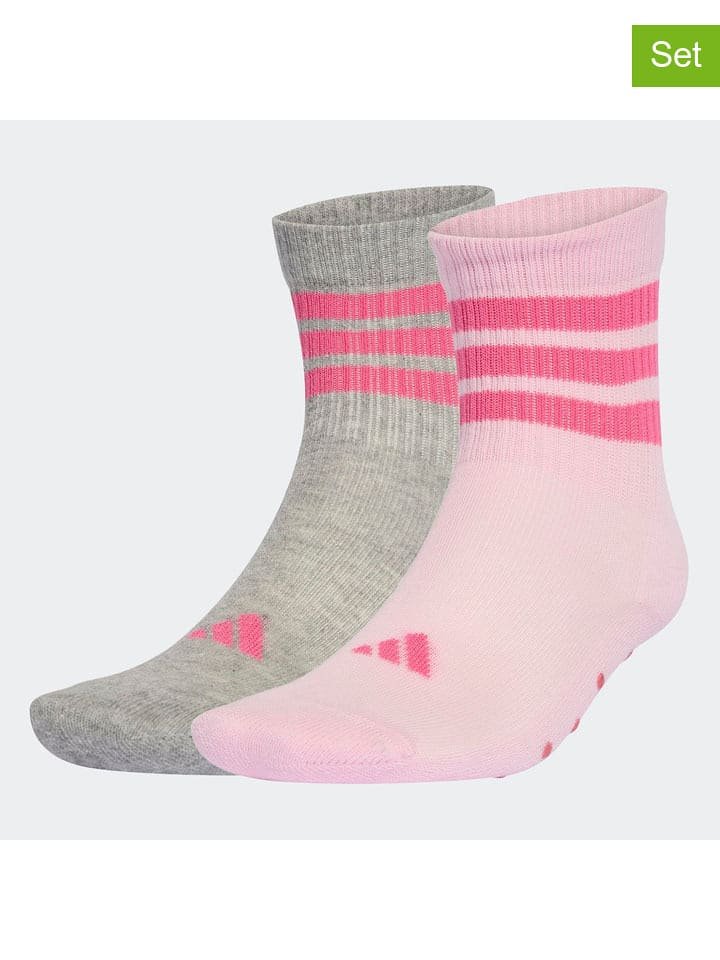 adidas Skarpety (2 pary) w kolorze szaro-jasnoróżowym