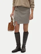 Spódnice - Vero Moda Spódnica mini Kawi 10319663 Beżowy Regular Fit - miniaturka - grafika 1