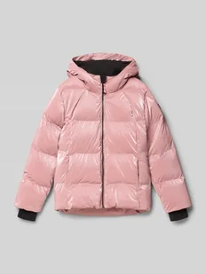 Pikowana kurtka z kapturem i zamkiem błyskawicznym - Kurtki i płaszcze dla dziewczynek - miniaturka - grafika 1