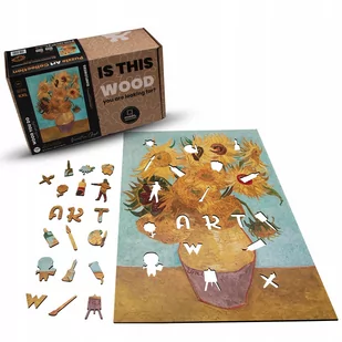 Puzzle drewniane SŁONECZNIKI Vincent van Gogh 700 el wyjątkowe kształty XXL - Puzzle - miniaturka - grafika 1