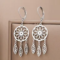 Kolczyki - Kolczyki - łapacze snów - miniaturka - grafika 1