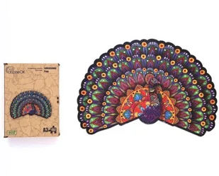 Puzzle Drewniane Luksusowy Paw Puza3-00734 (Pe7342) - Puzzle - miniaturka - grafika 1