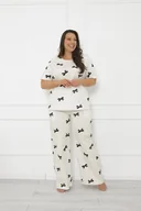 Piżamy damskie - Piżama damska krótki rękaw, długie spodnie Figaro - Italian Fashion - miniaturka - grafika 1