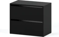Szafki na buty - STIV Möbel Szafka na buty, stojak na buty z 2 składanymi klapami na ok. 8 par butów 60 x 50 x 36 cm Szafka na buty, czarny matowy - miniaturka - grafika 1
