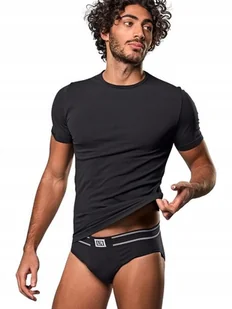 ﻿Slipy męskie WŁOSKIE Luigi Focenza czarne Ag XXL - Majtki męskie - miniaturka - grafika 1